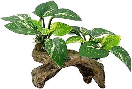 Smoothedo-Pets Fish Tank Decorations Aquarium Decor Ornaments Betta Silk Leaf pad Hammock Artifical Driftwood cave Goldfish Bowl Accessories (Type-C)