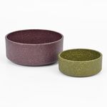 Eha Earth-Friendly Pet Bowls for Dogs and Cats | Dog Bowl Set | 1200ml and 650 ml | Pet Bowl Made with Rice Husk and Bamboo Fibers | Dog Food Bowl | Anti-Skid | Set of 2 | Purple-Yellowgreen