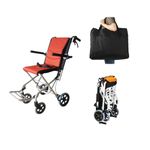 MobilityKart Ultra Lightweight Folding Transit Wheelchair With Carry Bag