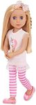 Glitter Girls Lacy 14 Inch Doll Wearing Pink Tunic, Striped Leggings, Hair Bow And Ballet Shoes - Dolls For 3+ Year Old Girls