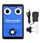 Spark Plug Tester Dual Holes, Automotive Engine Ignition Coil Tester 0-6000rpm Adjustable Working Frequency, Car Spark Tester Tool for 12V Gasoline Vehicles（Spark Plug Not Included）