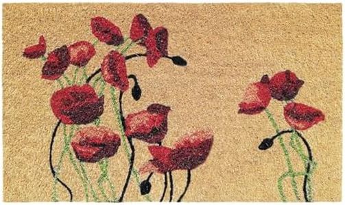 Banzaii Felpudo de Coco Entrada Casa 40x70 cm con Base Antideslizante – Brotes
