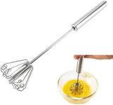 KKR Semi-automatic Egg Whisk, Egg Beater, Stainless Steel Hand Push Whisk For Eggs Beating, Liquid Whisking & Stirring (12 inches)