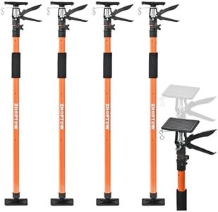 Zhoptow Adjustable Support Pole - Cabinet Jack, Drywall Lift, 4-Pack,45-114Inch Adjustable Height, Supports Up to 154lbs, Telescopic 3rd Hand System for Ceiling, Cargo Bars, Cabinet Installation