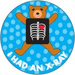 PDC Healthcare 59708879 Label Paper, Pediatric Award Sticker 'I Had an X-Ray', Permanent, Blue (Pack of 250)