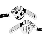 FAADBUK Soccer Coach Whistles A Great Coach is Hard to Find and Impossible to Forget Whistles with Lanyard Thank You Gift for Soccer Coach Referees (Soccer Whistles)