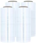 PSBM Hand Stretch Wrap, 4 Rolls, 12 Inch x 1476 Feet,70 Gauge Eq, Ultra High Performance Clear Shrink Hand Film for Packing Materials and Moving Supplies Plastic wrap