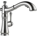 Delta Faucet Cassidy Pull Out Kitchen Faucet, Brushed Nickel Kitchen Sink Faucet, Kitchen Faucet with Pull Out Sprayer, Magnetic Docking Spray Head, Arctic Stainless 4197-AR-DST