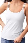 Amoena Women's Valletta Camisole Shelf Bra Top, White, 20