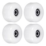 PATIKIL 54mm Skateboard Wheel with Bearings ABEC-9, 4 Pack Street Wheels for Skateboards Cruiser Wheel Replacement 85A, White