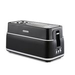 Morphy Richards Signature Opulent 4 Slice Toaster, 2 Slots, Browning Controls, Variable Width Slots, Removable Crumb Tray, Non Slip, 1800W, Black, 245744