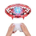 BlueFire Mini Drone for Kids, Hand Operated Drone Flying Ball Indoor Helicopter Ball with Remote Control, Flying UFO Drone Quadcopter Flying Toys for Boys Girls(Red)