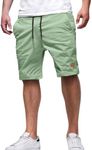 Women Shorts Casual Classic Fit Cotton Cargo Summer Beach Shorts with 4 Pockets Light Green Medium