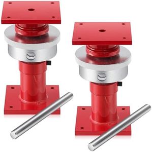 Lanties 2 Pcs Adjustable Screw Jack Post for House Leveling,Manufacturing Red House Jacks with Wrench Screw Steel Shores,Range of Adjustment 6.5" - 9" - Max Load Capacity (22,000 Lb)