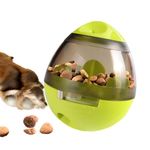 Zellar Treat Dispensing Dog Toy - Dog Treat Ball/Food Dispenser/Interactive Toys/Slow Eating Treat Ball for Small Medium Dogs and Cats (Green)