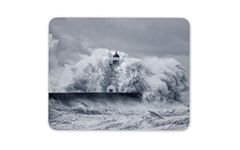 Destination Vinyl ltd Lighthouse Storm Beach Ocean Sea Waves Mouse Mat Pad - Nature Scene #16964