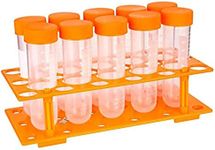 TEKEFT Primary Science Jumbo Test Tubes with Stand, Set of 10 Tubes, Ages 3+