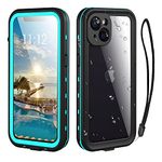 Transy iPhone 13 Waterproof Case -iPhone 13 Full Body 360° Protective Case Shockproof Dustproof IP68 Waterproof Phone Case for iPhone 13 with Built in Screen Protector (Blue)