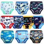 MOEMOE BABY Training Pants 10 Pack Toddler Boys Girls Kids Training Underwear Blue