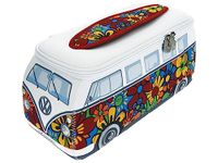 Brisa VW Collection - Volkswagen Neoprene Universal Makeup Cosmetic Travel Pharmacy Bag Pouch T1 Campervan Bus (Flower/Multi/Large)