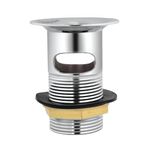 Johnson Brass 2.5 inch 84mm Waste Coupling| Half Thread Waste Coupling for Wash Basins| White Chrome Drain Outlet