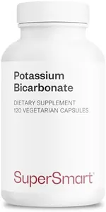 Supersmart - Potassium Bicarbonate 5400 mg Per Day - for Acid-Base Balance & Healthy Cardiovascular System | Non-GMO & Gluten Free - 120 Vegetarian Capsules