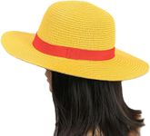 PIDUDU Straw Hat Womens Mens,Summer Beach Sun Hat Sunscreen Straw Hat Sun for Adults (Straw, Yellow)