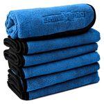 ShineXPro Microfiber Cloth for Car - Workhorse Terry 400 GSM Microfiber Cloth - 6Pcs - 40x40 CM - Multipurpose Microfiber Car Cleaning Cloth for Scratchless Washing and Detailing