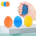 BAOWUABJ Grip Strengtheners Set - 3 Pcs Gel Hand Balls for Hand Therapy, Finger & Wrist Exercise, Arthritis Relief & Stress Reduction - Blue, Yellow & Orange (3 colors egg)