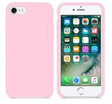 M Cart Liquid Silicone Slim Back Cover Case for Compatible for iPhone 7/ iPhone 8 (Light Pink)