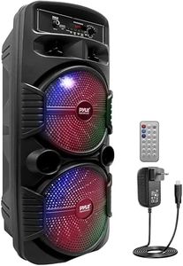 Pyle Partybox, Bluetooth Lautsprecher Groß – 600W Boombox mit Lichteffekten, Tragbar, Super Bass, USB/SD/AUX/FM, Für Party, Outdoor & Zuhause, Mit Fernbedienung & RCA-Eingang