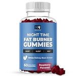 Night Time Fat Burner Gummies, Weight Loss & Sleep Support Supplement | Slimming Hunger Suppressant & Metabolism Booster, Shred Belly Fat While You Sleep | Nighttime Diet Gummies for Women & Men 60ct