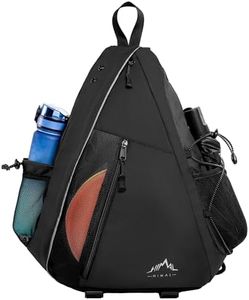Himal Outdoors Disc Golf Sling Bag Holds 10+ Discs, Small Disc Golf Bag Multiple Storage with Retriever Holder (Carbon Black)