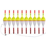 Slip Bobbers Fishing Floats and Bobbers Wooden Spring Fishing Bobbers Oval Stick Float Balsa Bobbers for Crappie Panfish Trout Bass Walleyes