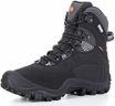 Men's Thermator Hiking Boots Waterproof Lightweight Winter Grip Non-Slip Work Walk Shoes Size 11(Black 1)