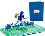 American Football - 3D Pop Up Greeting Card For All Occasions - Love, Birthday, Christmas, Sports, Congrats, Good Luck - Blank Inside for Personalized - Amazing, Happy Gift - Thick Envelope, Fold Flat