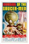 INVASION of the SAUCER MEN 1957 movie poster CREEPING horror teenagers 24X36 (reproduction, not an original)