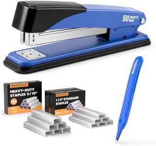 Marsrock Heavy Duty Stapler for Desk with 50 Sheet, 3000 Staples, Blue