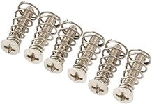 Musiclily Ultra UNC#6-32X3/4 Inch Stainless Steel Single Coil Pickup Mounting Screws and Springs Set for USA/Mexico Fender Strat Style Electric Guitar, Nickel (Set of 6)