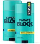 SweatBlock Deodorant & Antiperspirant Solid for Men and Women, Regular Strength Sweat & Odor Protection, Coastal Fresh Fragrance, Easy, Clean, Smooth Glide - (2-Pack)