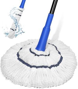 Self Wringing Twist Mop for Floor Cleaning, Microfiber Mop with Wringer Long Handled, String Wet Floor Mop for Hardwood Vinyl, Tile, Commercial Household Clean,Safe on All Floor Types