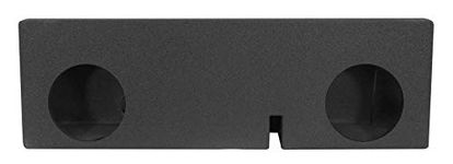 QPower 2005 to 2017 Toyota Tacoma Double Cab Dual 10 Inch Sealed Subwoofer Sub Box Enclosure, Black