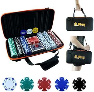 Pureplay 11.5 Gram Poker Chip Set - 300 PCS Casino Poker Chips with High-Strength Oxford Cloth Handbag for Texas Holdem Blackjack Gambling