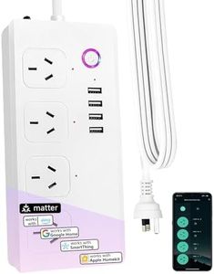 Jinvoo Matter Smart Power Strip,4 USB Ports, and 4 Independently Controlled Smart Outlets, Compatible with Alexa Google Home,Smart Home Office Cruise Ship Travel Multi-Plug Extension Cord