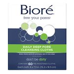 Bioré Daily Deep Pore Cleansing Cloths, 60 Count