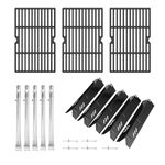 BBQ-PLUS Grill Replacement Parts Kit for Dyna Glo DGF510SBP,Home Depot DGF510PBP-D,Backyard BY13-101-001-13,GBC1460W,Cooking Grates,Heat Plates Shields,Grill Burners and Electrode Ignitor Repair kit