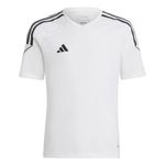 adidas Boys Tiro 23 League Jersey, White/Black, Medium