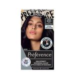 L'Oréal Paris Permanent Hair Colour, Long-Lasting Shine and Intense Colour, For up to 8 Weeks, Preference Vivids (Colorista), Deep Black 2.01, x1 pack