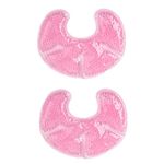 Hot Cold Breast Gel Bead Ice Pack (2 Pack) by FOMI Care | Nursing Pain Relief for Mastitis, Engorgement, Swelling | Fabric Backing for Ultimate Comfort | Reusable, Freezable, Microwavable (Pink)