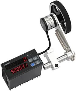 Digital Length Counter,Feet/Inches/Meter/Yard Measured,Mechanical Length Counter with Control Function 0-999999,400RPM Encoder HD Display Length Counter